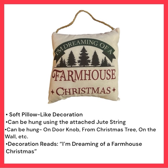 FARM FRESH CHRISTMAS TREE DECOR BUNDLE - 3 PIECES, ALL NEW WITH TAGS! - Picture 5 of 13